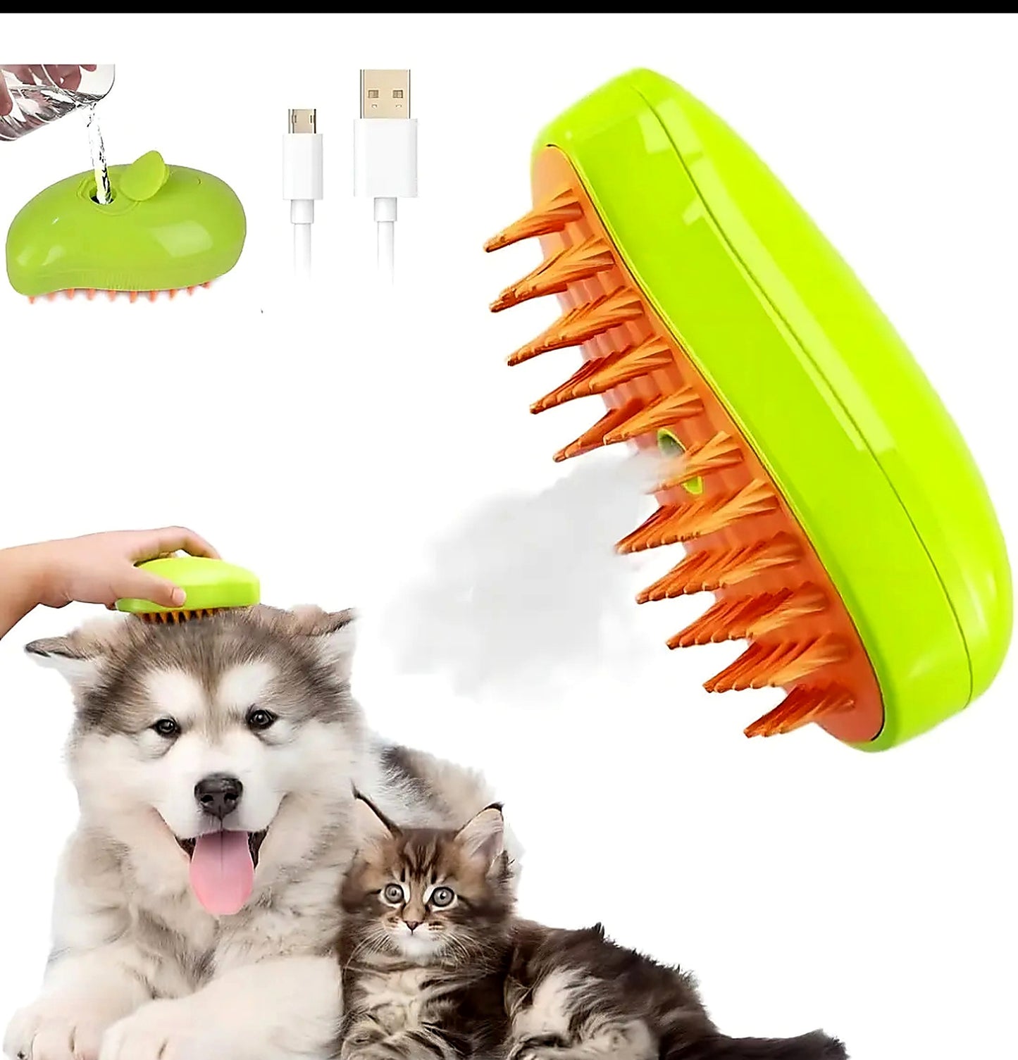 Cepillo De Vapor para mascotas 3 En 1